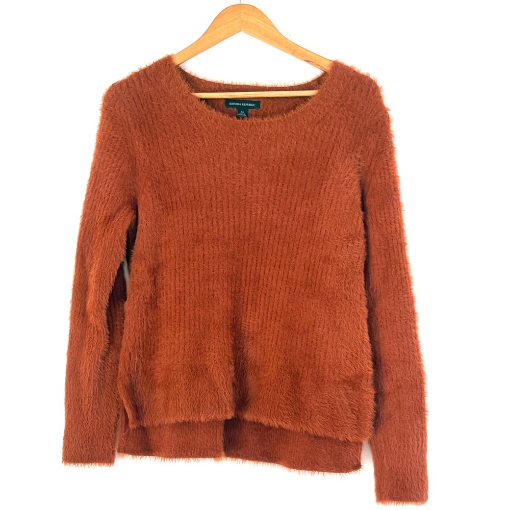 Banana Republic Women's Rust Fuzzy Sweater